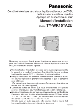 Panasonic TYWK15TA2U Operating instrustions