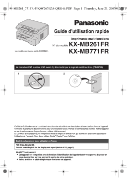 Panasonic KXMB261FR Operating instrustions