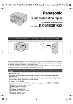 Panasonic KXMB261GX Operating instrustions