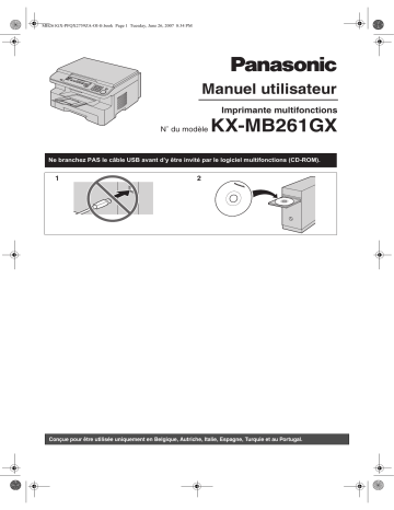 Mode d'emploi | Panasonic KXMB261GX Operating instrustions | Fixfr