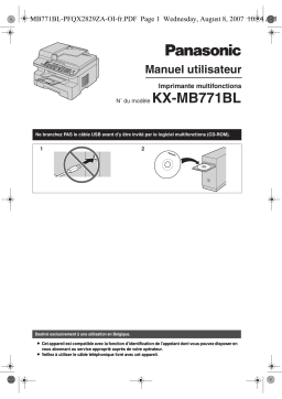 Panasonic KXMB771BL Operating instrustions