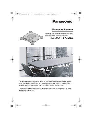 Mode d'emploi | Panasonic KXTS730EX Operating instrustions | Fixfr