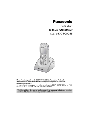 Mode d'emploi | Panasonic KXTCA255CE Operating instrustions | Fixfr