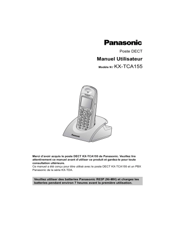Mode d'emploi | Panasonic KXTCA155CE Operating instrustions | Fixfr