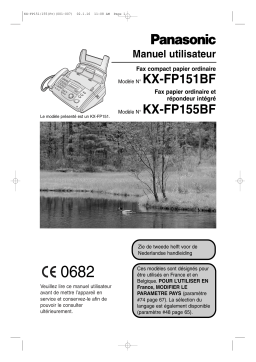 Panasonic KXFP151BFW Operating instrustions