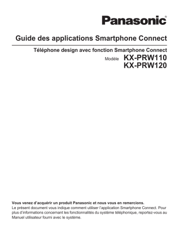 KXPRW110SL | KXPRW120FR | KXPRW110FR | Mode d'emploi | Panasonic KXPRW120SL Operating instrustions | Fixfr