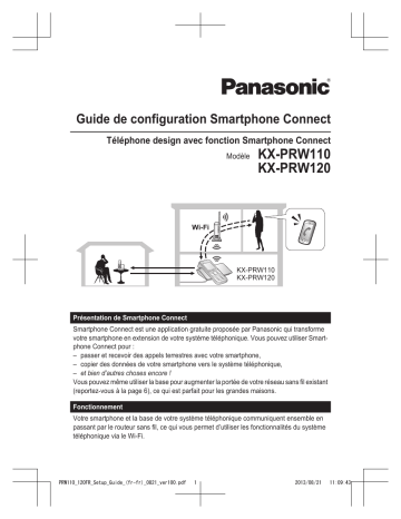 KXPRW110SL | KXPRW110BL | KXPRW120FR | KXPRW110FR | Mode d'emploi | Panasonic KXPRW120SL Operating instrustions | Fixfr