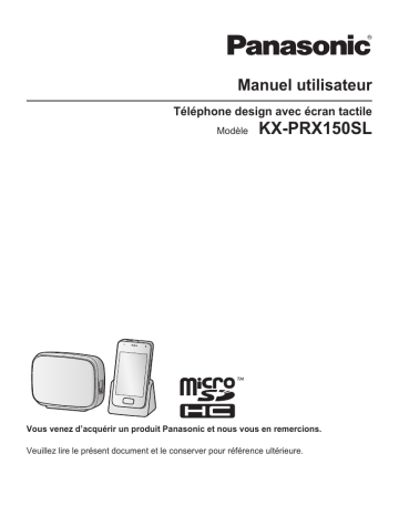 Mode d'emploi | Panasonic KXPRX150SLB Operating instrustions | Fixfr