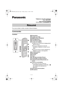 Panasonic KXTCD220FR Operating instrustions