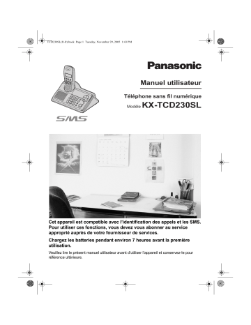 Mode d'emploi | Panasonic KXTCD230SL Operating instrustions | Fixfr