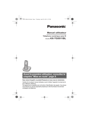 Mode d'emploi | Panasonic KXTG5511BL Operating instrustions | Fixfr