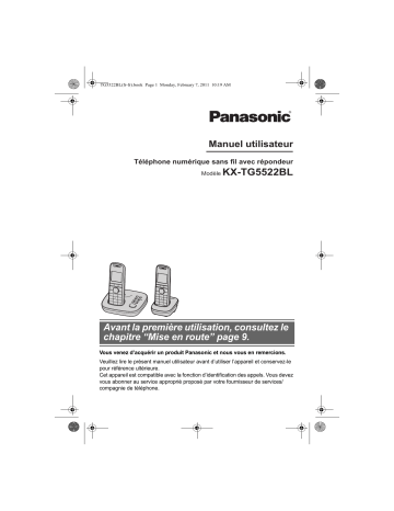 Mode d'emploi | Panasonic KXTG5522BL Operating instrustions | Fixfr