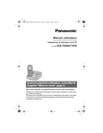 Mode d'emploi | Panasonic KXTG6571FR Operating instrustions | Fixfr
