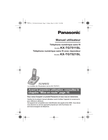 KXTG7521SL | Mode d'emploi | Panasonic KXTG7511SL Operating instrustions | Fixfr
