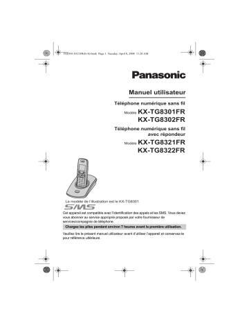 KXTG8301FR | KXTG8321FR | Mode d'emploi | Panasonic KXTG8302FR Operating instrustions | Fixfr