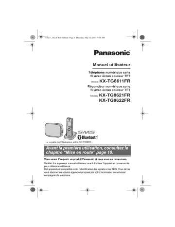 KXTG8622FR | KXTG8621FR | Mode d'emploi | Panasonic KXTG8611FR Operating instrustions | Fixfr
