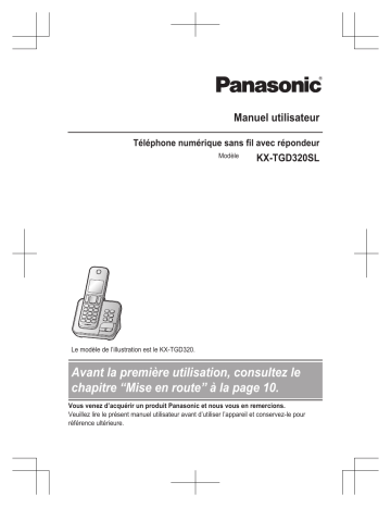 Mode d'emploi | Panasonic KXTGD320SL Operating instrustions | Fixfr