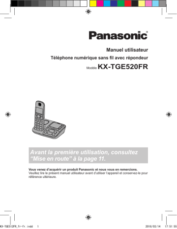 Mode d'emploi | Panasonic KXTGE520FR Operating instrustions | Fixfr