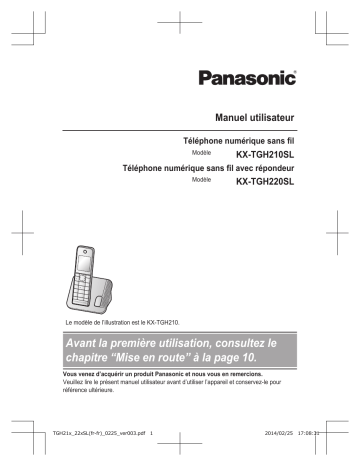 KXTGH220SL | Mode d'emploi | Panasonic KXTGH210SL Operating instrustions | Fixfr