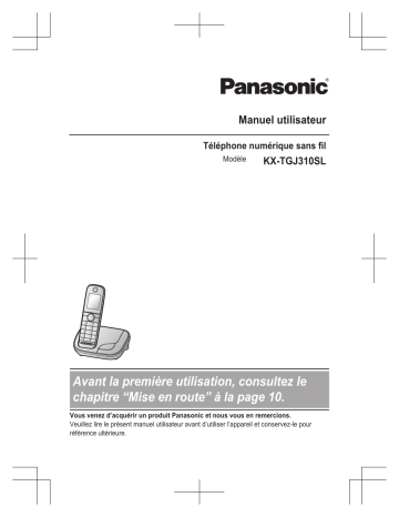 Mode d'emploi | Panasonic KXTGJ310SL Operating instrustions | Fixfr