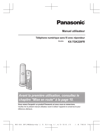 Mode d'emploi | Panasonic KXTGK220FR Operating instrustions | Fixfr