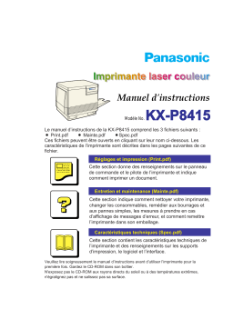 Panasonic KXP8415 Operating instrustions