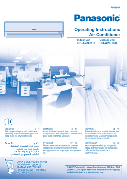 Panasonic CSA28HKD Operating instrustions