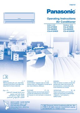 Panasonic CSA9HKD Operating instrustions