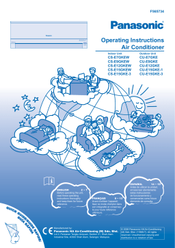 Panasonic CSE9GKEW Operating instrustions