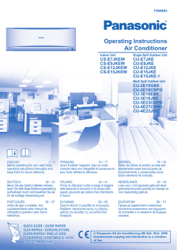 Panasonic CUE15JKE1 Operating instrustions