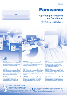 Panasonic CUE15HKEA Operating instrustions