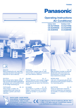 Panasonic CSE21HKES Operating instrustions