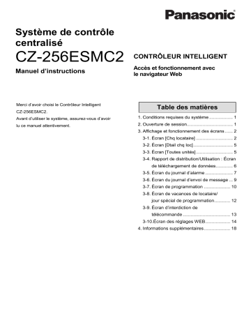 Mode d'emploi | Panasonic CZ256ESMC2 Operating instrustions | Fixfr