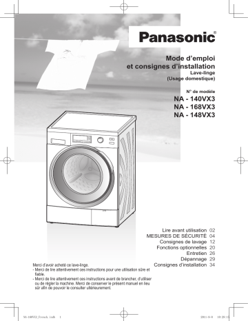 Mode d'emploi | Panasonic NA148VX3 Operating instrustions | Fixfr