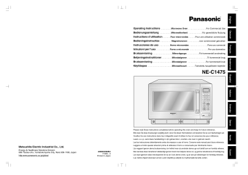 Mode d'emploi | Panasonic NEC1475 Operating instrustions | Fixfr