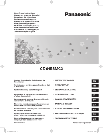 Mode d'emploi | Panasonic CZ64ESMC2 Operating instrustions | Fixfr