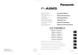 Panasonic CZCSWBC2 Operating instrustions