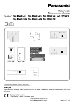 Panasonic CZRWSL2N Operating instrustions