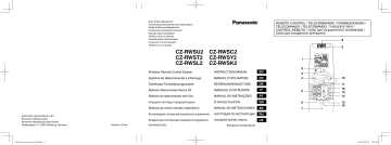 CZRWSK2 | CZRWSU2 | CZRWSL2 | CZRWST2 | CZRWSY2 | Mode d'emploi | Panasonic CZRWSC2 Operating instrustions | Fixfr