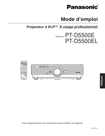 PTD5500EL | Mode d'emploi | Panasonic PTD5500E Operating instrustions | Fixfr