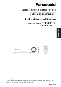 Panasonic PTLB30NTE Operating instrustions