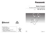 Panasonic RPBTS10E Operating instrustions