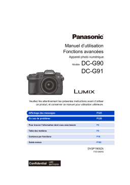 Panasonic DCG91EF Operating instrustions