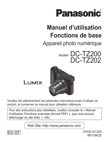 Mode d'emploi | Panasonic DCTZ200EF Operating instrustions | Fixfr
