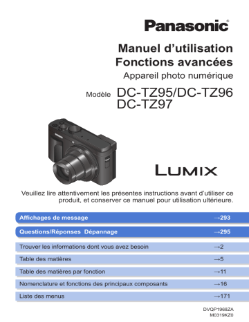 Mode d'emploi | Panasonic DCTZ95EG Operating instrustions | Fixfr