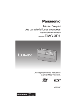 Panasonic DMC3D1E Operating instrustions