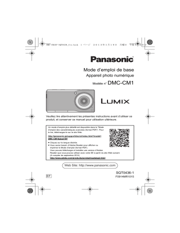 Mode d'emploi | Panasonic DMCCM1EF Operating instrustions | Fixfr