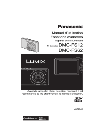 Mode d'emploi | Panasonic DMCFS12 Operating instrustions | Fixfr