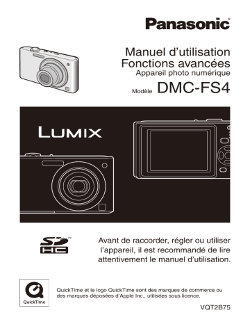 Mode d'emploi | Panasonic DMCFS4 Operating instrustions | Fixfr