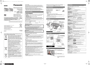 Mode d'emploi | Panasonic DMCFS50EF Operating instrustions | Fixfr